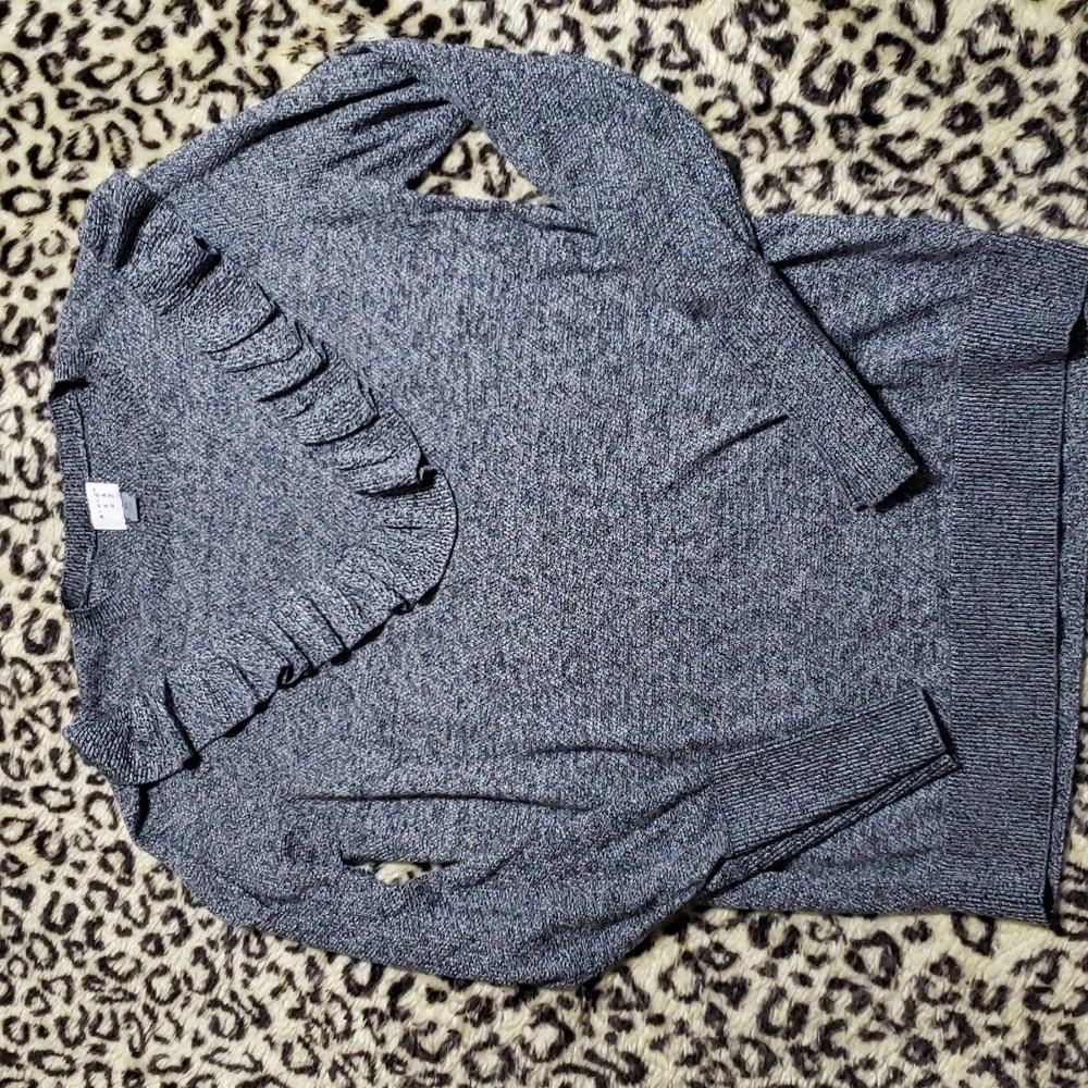 A New Day Ruffle Long Sleeve Sweater